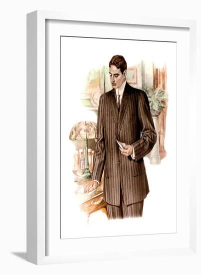 Two-Button Sack, Checking the Mail-null-Framed Art Print