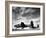 Two Camouflaged A-20 Attack Planes Sitting on Airstrip at American Desert Air Base, WWII-Margaret Bourke-White-Framed Photographic Print