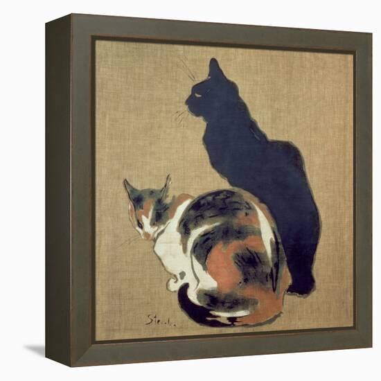 Two Cats, 1894-Théophile Alexandre Steinlen-Framed Premier Image Canvas