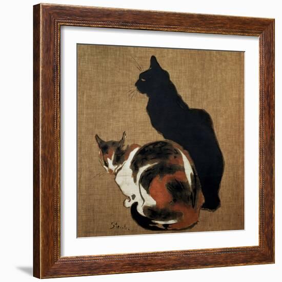 Two Cats, 1894-Theophile Alexandre Steinlen-Framed Giclee Print