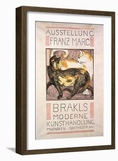 Two Cats, 1909-10-Franz Marc-Framed Giclee Print