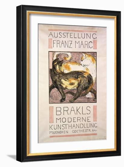 Two Cats, 1909-10-Franz Marc-Framed Giclee Print