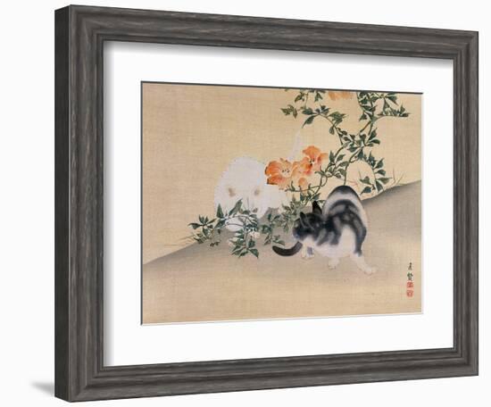 Two Cats, Illustration from 'The Kokka' Magazine, 1898-99-Japanese School-Framed Giclee Print