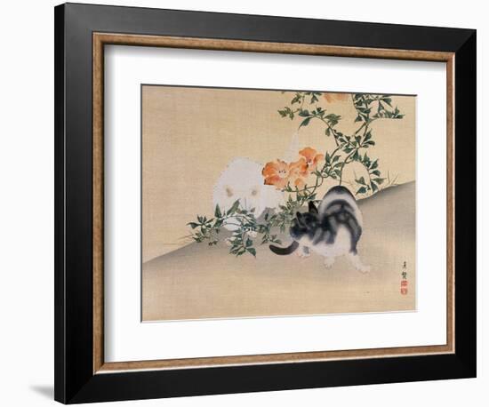 Two Cats, Illustration from 'The Kokka' Magazine, 1898-99-Japanese School-Framed Giclee Print