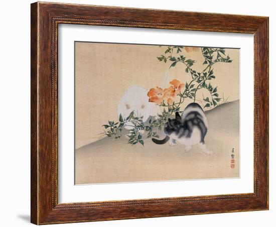 Two Cats, Illustration from 'The Kokka' Magazine, 1898-99-Japanese School-Framed Giclee Print