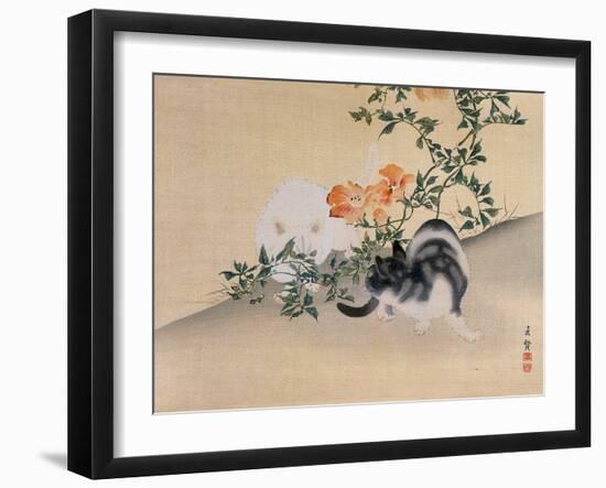 Two Cats, Illustration from 'The Kokka' Magazine, 1898-99-Japanese School-Framed Giclee Print