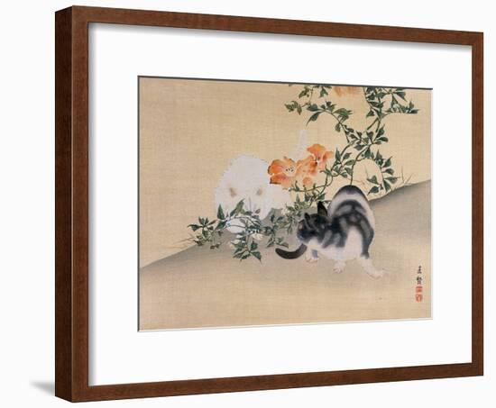 Two Cats, Illustration from 'The Kokka' Magazine, 1898-99-Japanese School-Framed Giclee Print