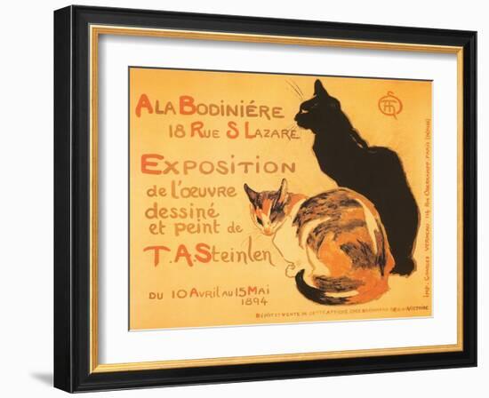 Two Cats, Steinlen Exhibit-null-Framed Art Print