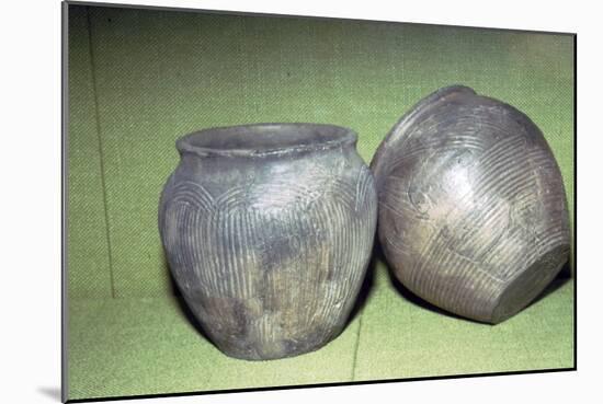 Two Celtic pots from Manching, Germany, 1st century BC-Unknown-Mounted Giclee Print