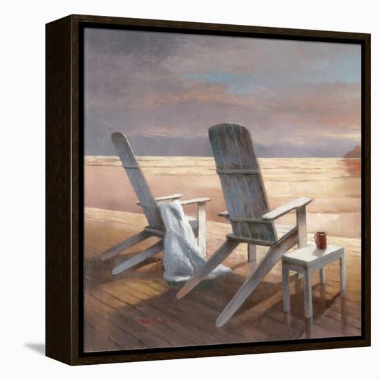 Two chairs at Sunset-TC Chiu-Framed Stretched Canvas