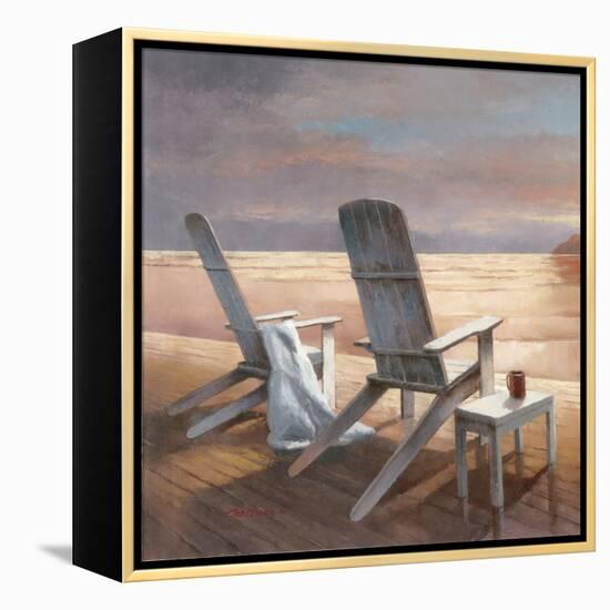 Two chairs at Sunset-TC Chiu-Framed Stretched Canvas