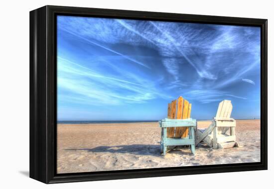 Two Chairs on the Beach-Robert Goldwitz-Framed Premier Image Canvas