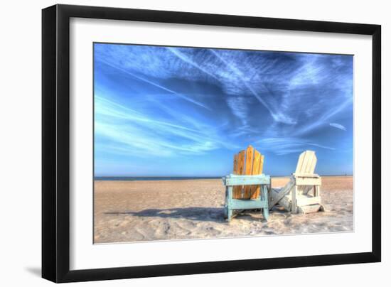 Two Chairs on the Beach-Robert Goldwitz-Framed Photographic Print