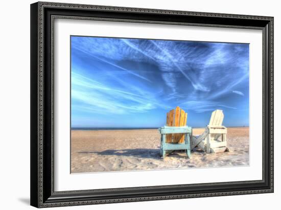 Two Chairs on the Beach-Robert Goldwitz-Framed Photographic Print