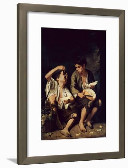 Two Children Eating a Melon and Grapes, 1650-Bartolome Esteban Murillo-Framed Giclee Print