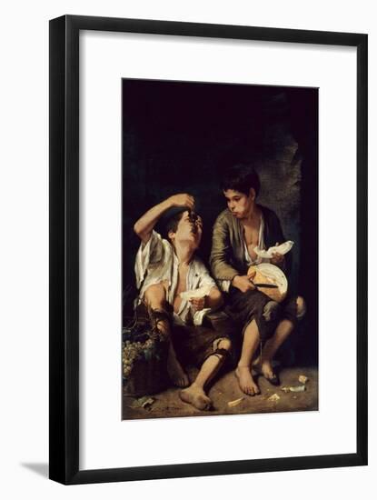 Two Children Eating a Melon and Grapes, 1650-Bartolome Esteban Murillo-Framed Giclee Print