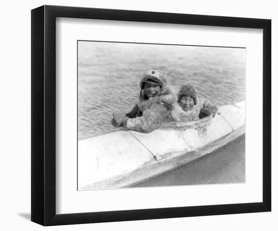 Two Children on the Water-Edward S^ Curtis-Framed Giclee Print