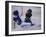 Two Children Playing Baseball-null-Framed Photographic Print