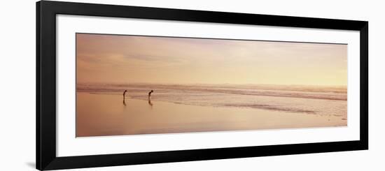Two Children Playing on the Beach, San Francisco, California, USA-null-Framed Photographic Print