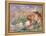 Two Children Seated among Flowers, 1900 (Oil on Canvas)-Pierre Auguste Renoir-Framed Premier Image Canvas