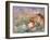 Two Children Seated among Flowers, 1900 (Oil on Canvas)-Pierre Auguste Renoir-Framed Giclee Print