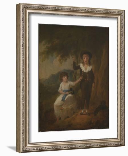 Two Children-Julius Caesar Ibbetson-Framed Giclee Print