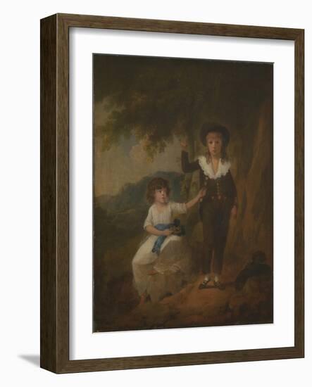 Two Children-Julius Caesar Ibbetson-Framed Giclee Print