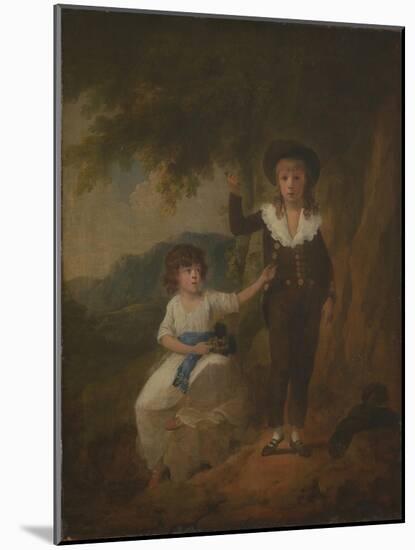 Two Children-Julius Caesar Ibbetson-Mounted Giclee Print