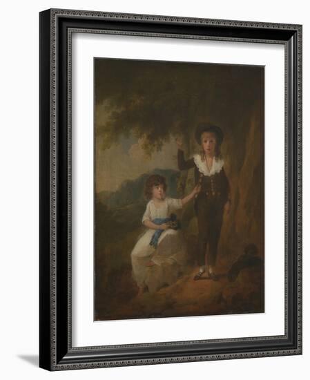 Two Children-Julius Caesar Ibbetson-Framed Giclee Print