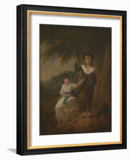 Two Children-Julius Caesar Ibbetson-Framed Giclee Print