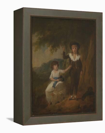 Two Children-Julius Caesar Ibbetson-Framed Premier Image Canvas