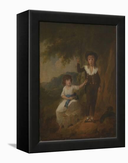 Two Children-Julius Caesar Ibbetson-Framed Premier Image Canvas