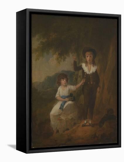 Two Children-Julius Caesar Ibbetson-Framed Premier Image Canvas