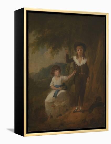 Two Children-Julius Caesar Ibbetson-Framed Premier Image Canvas