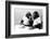 Two Chimpanzees celebrating Easter-Staff-Framed Photographic Print