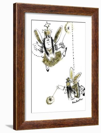 Two Christmas Fairies 1-Brenda Brin Booker-Framed Giclee Print