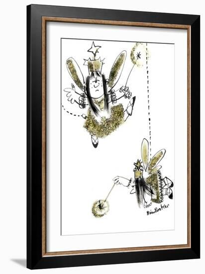 Two Christmas Fairies 1-Brenda Brin Booker-Framed Giclee Print