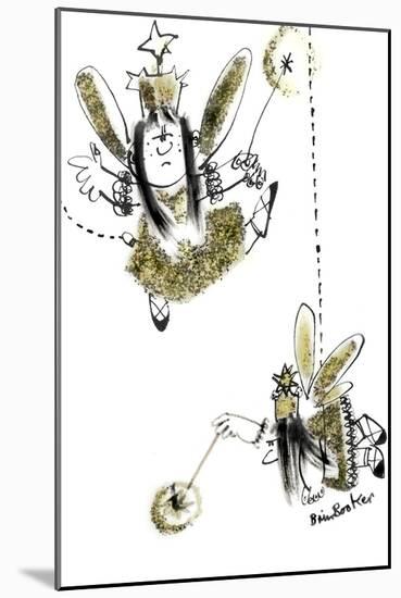 Two Christmas Fairies 1-Brenda Brin Booker-Mounted Giclee Print