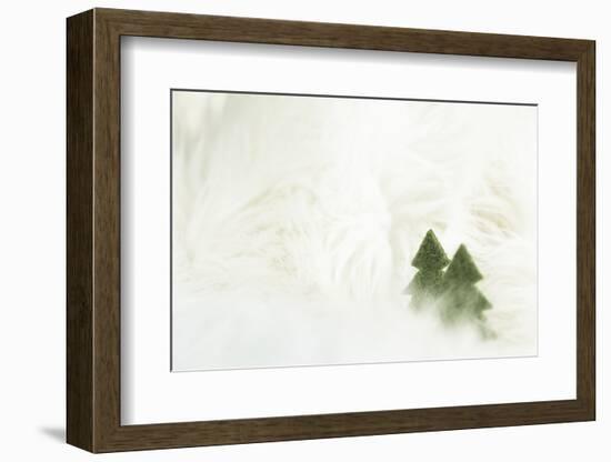 Two Christmas Trees in Stylised Winter Landscape - Softy and Softly-Petra Daisenberger-Framed Photographic Print