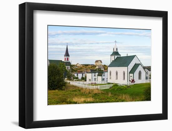 Two churches in town of Trinity, Newfoundland and Labrador, Canada-null-Framed Photographic Print