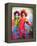 Two Clowns With A Violin And A Pipe-balaikin2009-Framed Stretched Canvas