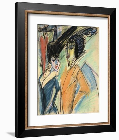 Two Cocottes-Ernst Ludwig Kirchner-Framed Art Print