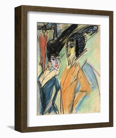Two Cocottes-Ernst Ludwig Kirchner-Framed Art Print