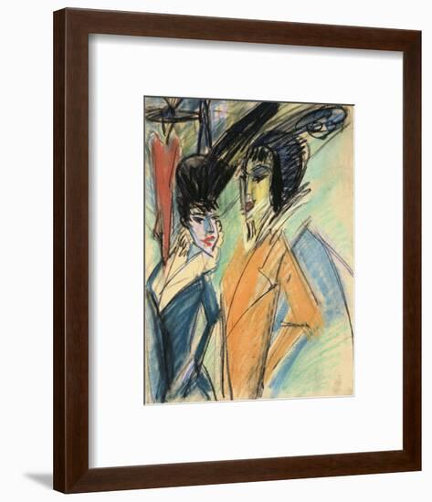 Two Cocottes-Ernst Ludwig Kirchner-Framed Art Print