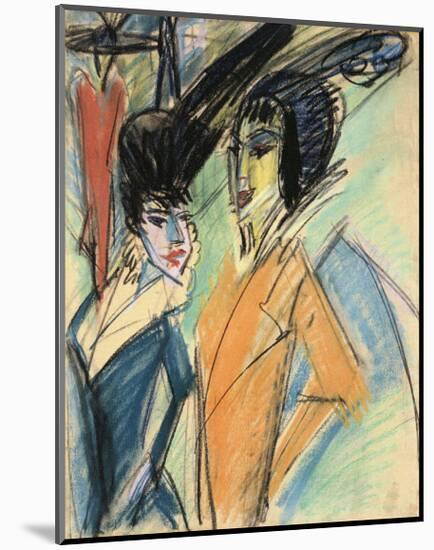Two Cocottes-Ernst Ludwig Kirchner-Mounted Art Print