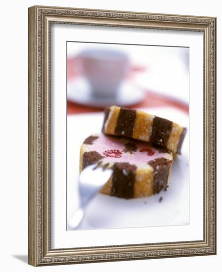 Two Colour Sponge Roulade with Raspberry Mousse Filling-Michael Boyny-Framed Photographic Print