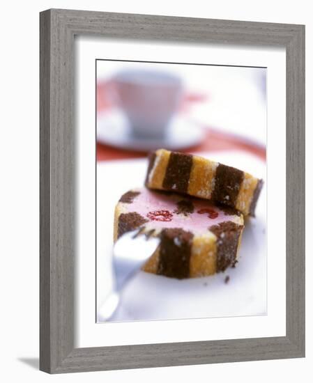 Two Colour Sponge Roulade with Raspberry Mousse Filling-Michael Boyny-Framed Photographic Print