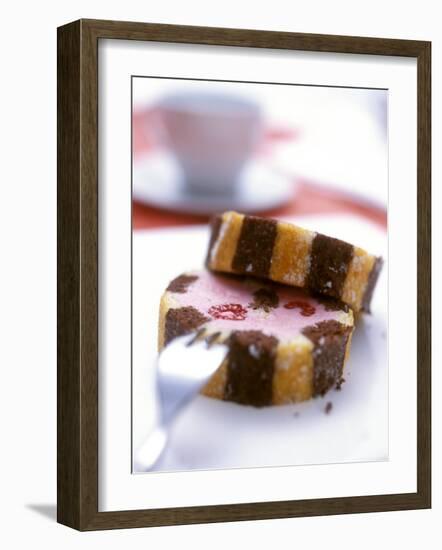 Two Colour Sponge Roulade with Raspberry Mousse Filling-Michael Boyny-Framed Photographic Print