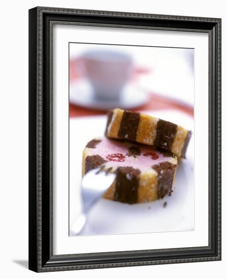 Two Colour Sponge Roulade with Raspberry Mousse Filling-Michael Boyny-Framed Photographic Print