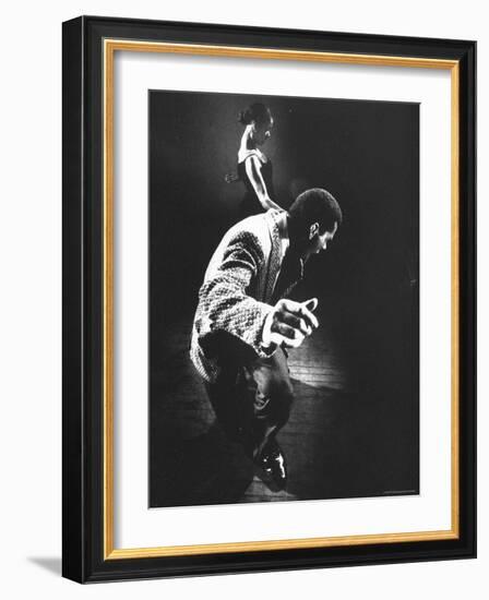 Two Contestants Dancing in Caribbean Dance Contest-Gjon Mili-Framed Photographic Print